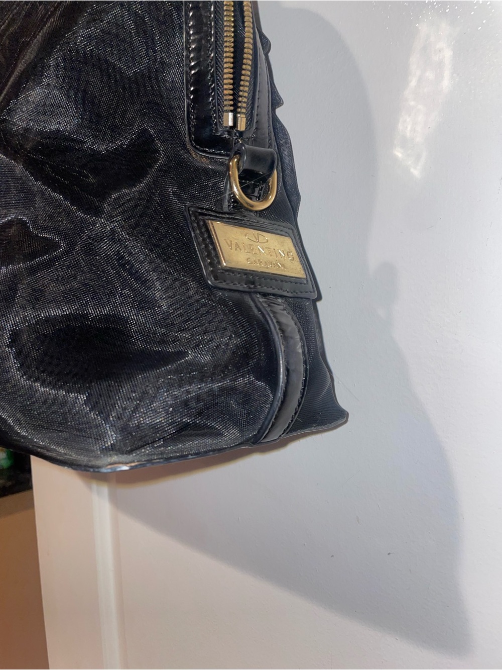 Valentino Garavani Petale Dome Tote Black Floral Appliqué Flower Tulle Mesh Bag🖤 - Picture 11 of 16